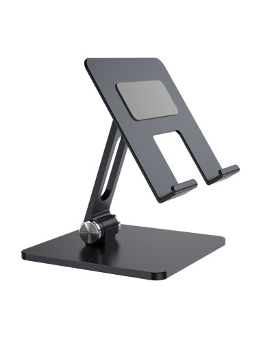 AISENS Soporte de Sobremesa Tamaño XXL Ajustable (2 Pivotes) para Movil / Tablet, Gris