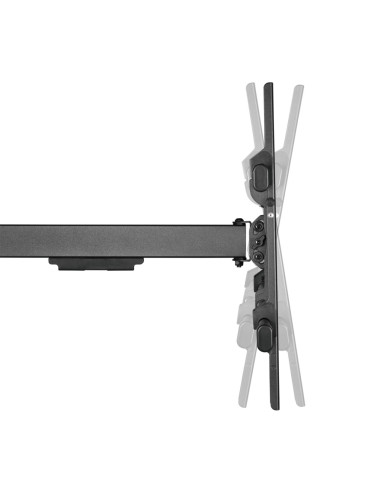 AISENS Soporte Pro Giratorio, Inclinable Y Nivelable Para Monitor/tv 50kg De 43-80, Negro