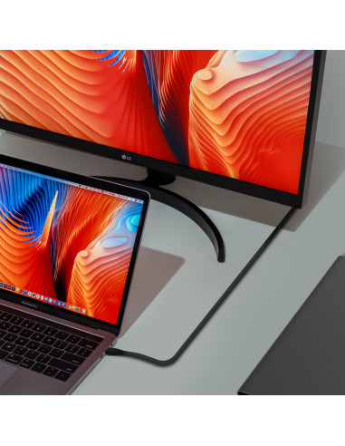AISENS Cable USB 3.2 Gen2x2 20Gbps 8k@30Hz 5A 100W E-Marker, Tipo USB-C/M-USB-C/M, Negro, 1.0m