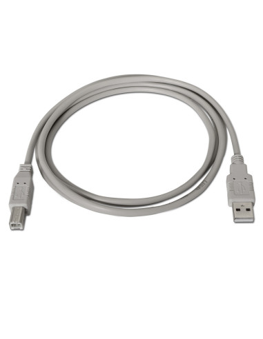 AISENS A101-0001 cable USB USB 2.0 1 m USB A USB B Beige