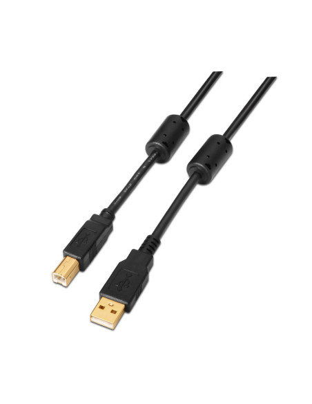 AISENS A101-0010 cable USB USB 2.0 3 m USB A USB B Negro