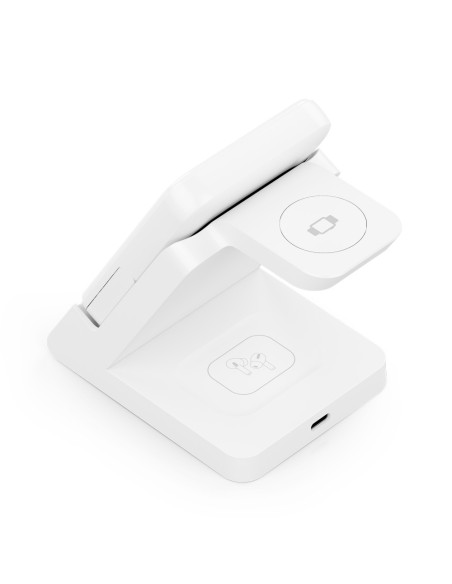 AISENS ASCH-15W4WC063-W cargador de dispositivo móvil Auriculares, Smartphone, Reloj inteligente Cargador inalámbrico Interior