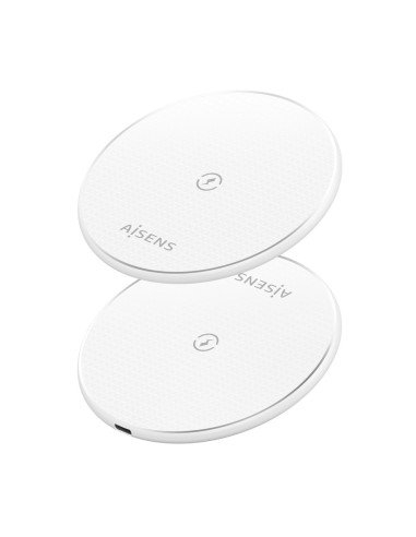 AISENS ASCH-15W1WC057-W cargador de dispositivo móvil Smartphone Cargador inalámbrico Interior