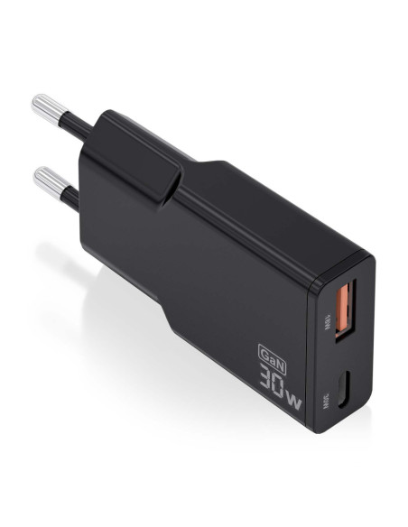 AISENS ASCH-30W2P047-BK cargador de dispositivo móvil Cámara digital, MP3, MP4, Teléfono móvil, Navegante, Portátil, Consola de 