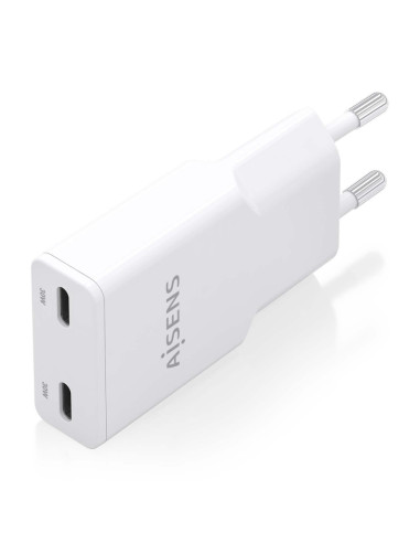 AISENS ASCH-30W2P048-W cargador de dispositivo móvil Cámara digital, MP3, MP4, Teléfono móvil, Navegante, Portátil, Consola de j