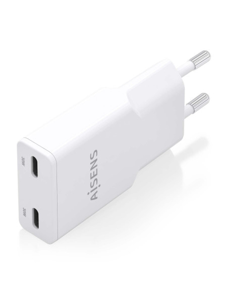 AISENS ASCH-30W2P048-W cargador de dispositivo móvil Cámara digital, MP3, MP4, Teléfono móvil, Navegante, Portátil, Consola de j
