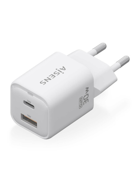AISENS ASCH-30W2P020-W cargador de dispositivo móvil Universal Corriente alterna Carga rápida Interior
