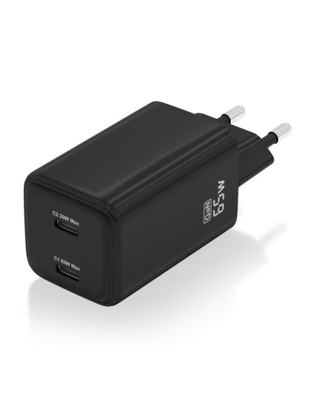 AISENS ASCH-65W2P040-BK cargador de dispositivo móvil Universal Corriente alterna Carga rápida Interior