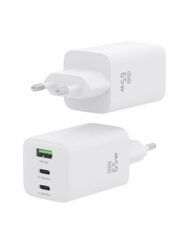 AISENS ASCH-65W3P041-W cargador de dispositivo móvil Universal Corriente alterna Carga rápida Interior