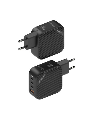 AISENS ASCH-100W4P029-BK cargador de dispositivo móvil Universal Corriente alterna Carga rápida Interior