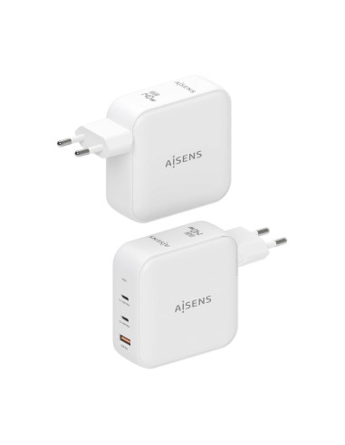 AISENS ASCH-140W3P030-W cargador de dispositivo móvil Universal Corriente alterna Carga rápida Interior