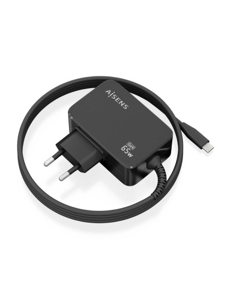 AISENS ASCH-1PD65WL033-BK cargador de dispositivo móvil Universal Corriente alterna Interior