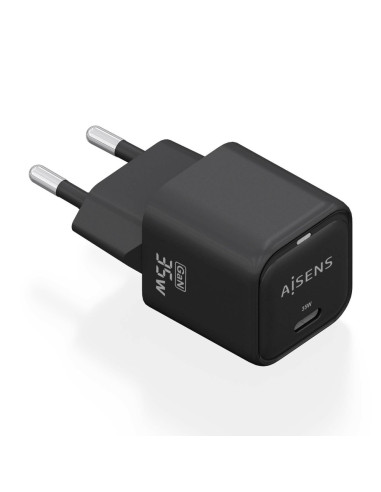 AISENS ASCH-35W1P023-BK cargador de dispositivo móvil Universal Corriente alterna Carga rápida Interior