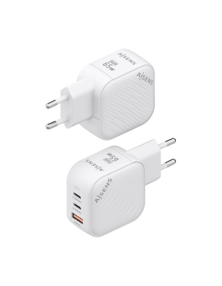 AISENS ASCH-65W3P026-W cargador de dispositivo móvil Universal Corriente alterna Carga rápida Interior