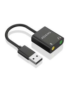 AISENS A106-0769 cambiador de género para cable 2x 3.5 mm 2