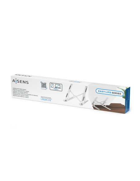 AISENS Soporte de Sobremesa Ajustable para Portatil / Tablet, Plata