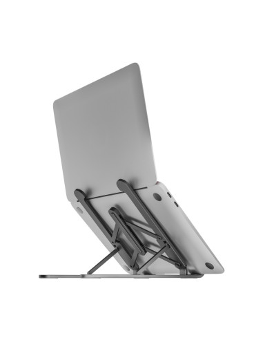 AISENS Soporte De Sobremesa Ajustable Para Portatil / Tablet, Gris Oscuro