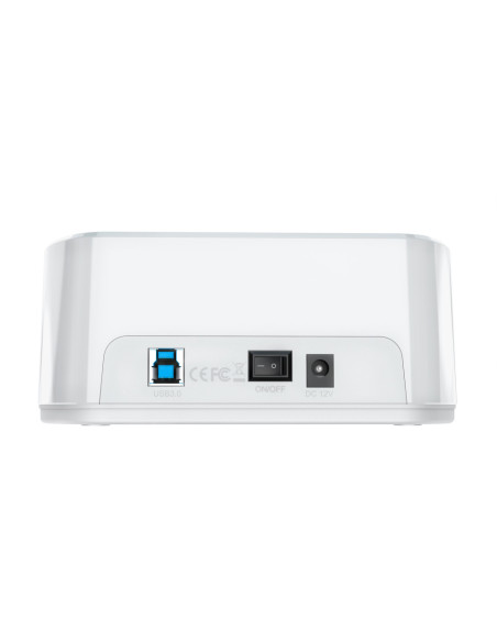 AISENS Estacion de Docking de Doble Bahia ASDS-D02W SATA 2.5/3.5 a USB 3.0/3.1 Gen1, Clone, Blanca