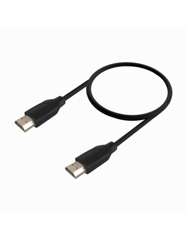AISENS Cable HDMI V2.0 Premium Alta Velocidad / Hec 4K@60Hz 18Gbps, A/M-A/M, Negro, 0.5m