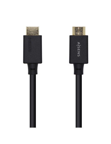 AISENS Cable HDMI V2.1 Ultra Alta Velocidad / HEC Certificado 8k@60Hz 48Gbps, A/M-A/M, Negro, 2.0m