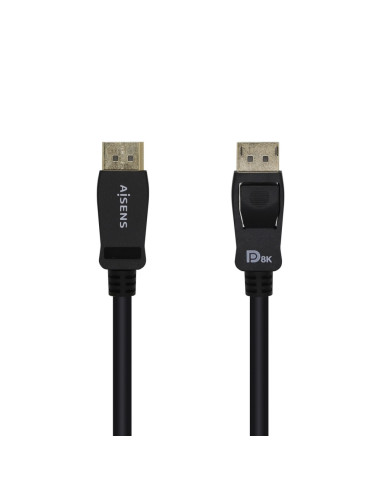 AISENS Cable Displayport Certificado V1.4 8k@60hz, DP/M-DP/M, Negro, 2.0m