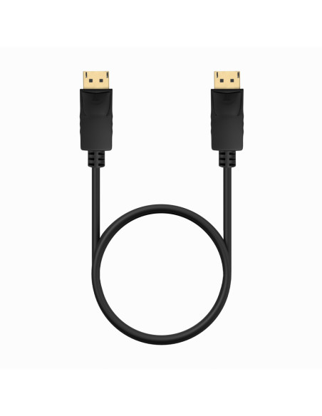 AISENS Cable DISPLAYPORT V1.2 CCS 4K@60Hz, DP/M-DP/M, Negro, 0.5m