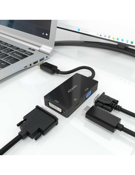 AISENS A125-0861 adaptador de cable de vídeo 0,15 m VGA + HDMI + DVI