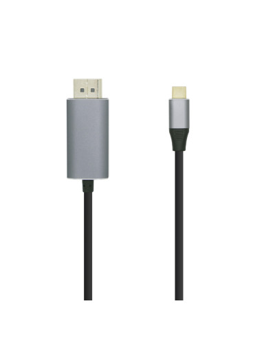 AISENS Cable conversor USB-C a Displayport 4K@60HZ, USB-C/M-DP/M, Negro, 1.8m