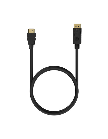 AISENS Cable Conversor DISPLAYPORT a HDMI, DP/M-HDMI/M, Negro, 0.5M