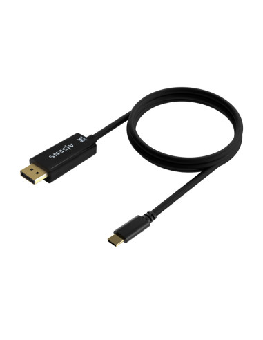 AISENS Cable Conversor USB-C a Displayport 8K@60Hz, USB-C/M-DP/M, Negro, 0.8M