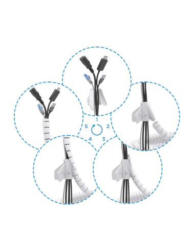 AISENS A151-0918 organizador de cables Universal Pasacables Blanco 1 pieza(s)