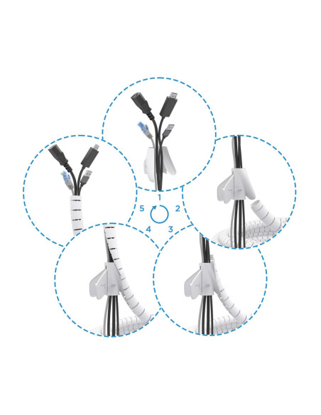 AISENS A151-0918 organizador de cables Universal Pasacables Blanco 1 pieza(s)