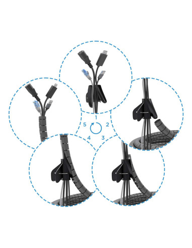 AISENS A151-0900 organizador de cables Universal Pasacables 1 pieza(s)