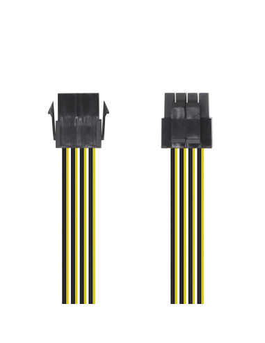 AISENS Cable Alimentación, 8pin/H-4+4pin/M, 30cm