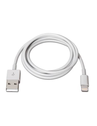 AISENS A102-0036 cable de conector Lightning 2 m Blanco