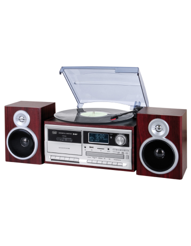 Trevi TT 1072 DAB Tocadiscos de tracción directa Madera Semiautomático