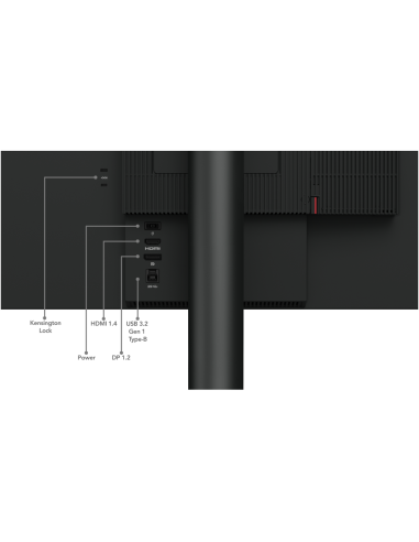 Lenovo ThinkCentre Tiny-In-One 24 Gen 5 pantalla para PC 60,5 cm (23.8") 1920 x 1080 Pixeles Full HD LED Negro