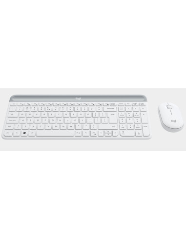 Logitech 920-009199 teclado Ratón incluido Oficina RF inalámbrico Español Blanco