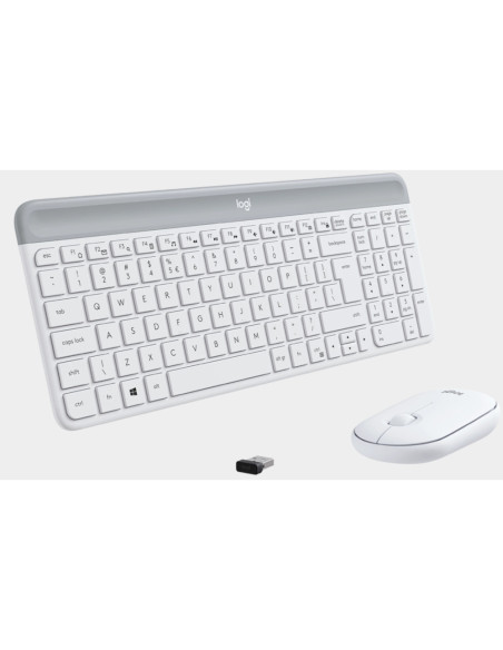 Logitech 920-009199 teclado Ratón incluido Oficina RF inalámbrico Español Blanco