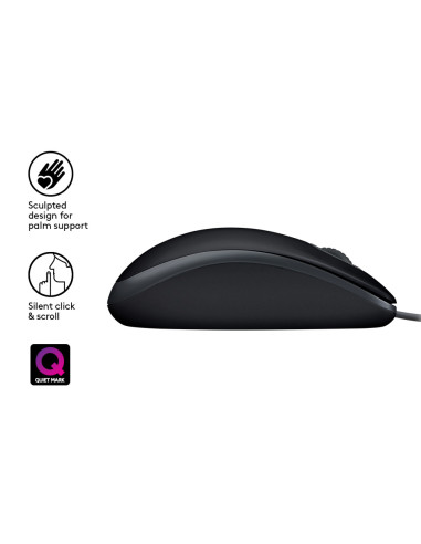 Logitech B110 Silent ratón Oficina Ambidextro USB tipo A Óptico 1000 DPI