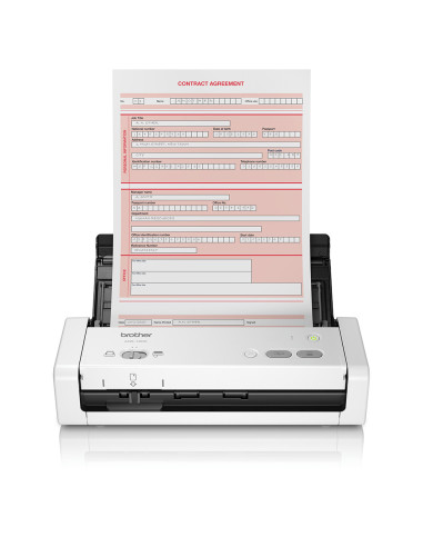 Brother ADS-1200 escaner Escáner con alimentador automático de documentos (ADF) 600 x 600 DPI A4 Negro, Blanco