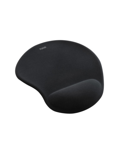TooQ Alfombrilla para ratón ergonómica con reposamuñecas de gel, Negro