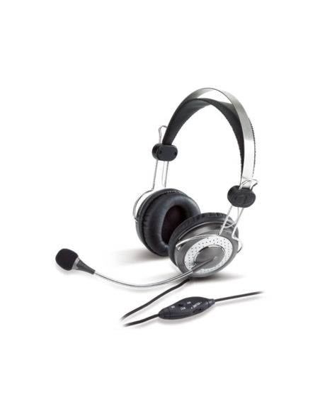 Genius Computer Technology HS-04SU Auriculares Alámbrico Diadema Oficina/Centro de llamadas Plata
