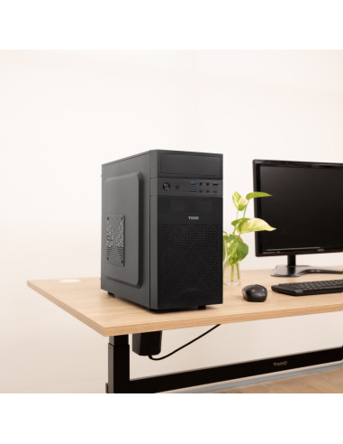 TooQ Caja Minitorre Micro-ATX “ISOBOX ULTRA”, Negra