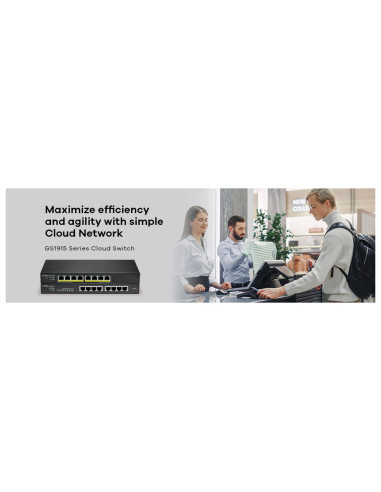 Zyxel GS1915-8EP Gestionado L2 Gigabit Ethernet (10/100/1000) Energía sobre Ethernet (PoE) Negro