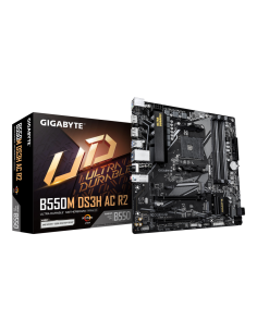 GIGABYTE B550M DS3H AC R2 Placa base - Procesadores AMD Ryzen 5000, VRM de 5+3 fases, hasta 4733 MHz DDR4 (O.C.), 1x M.2 PCIe 4.