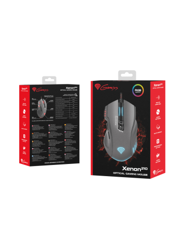 GENESIS Xenon 210 ratón Juego mano derecha USB tipo A Óptico 3200 DPI