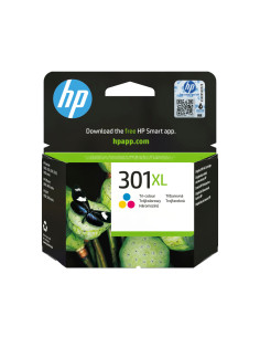 HP Cartucho de tinta original 301XL de alta capacidad Tri-color