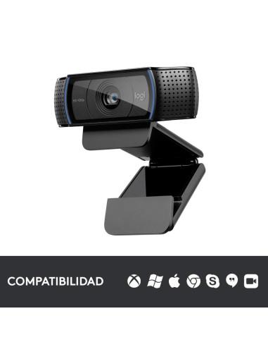 Logitech 960-001055 cámara web 3 MP 1920 x 1080 Pixeles USB Negro