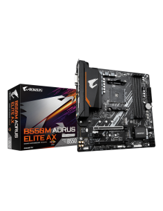 GIGABYTE B550M AORUS ELITE AX Placa base - Procesadores AMD Ryzen 5000, VRM de 5+3 fases, hasta 4733 MHz DDR4, 1xPCIe 4.0 + 1xPC